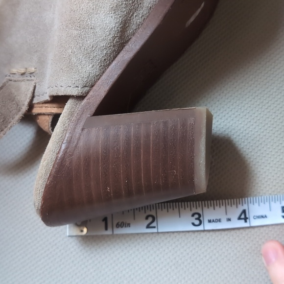 Frye Suede Peep Toe Booties - Picture 7 of 7